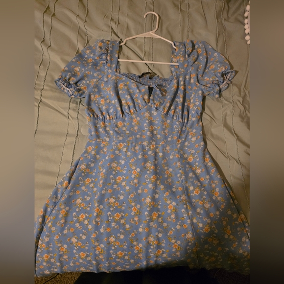 Floral Blue Women Dress - Picture 2 of 2